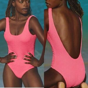 It’s Now Cool showtime crimp Pink one piece swim small